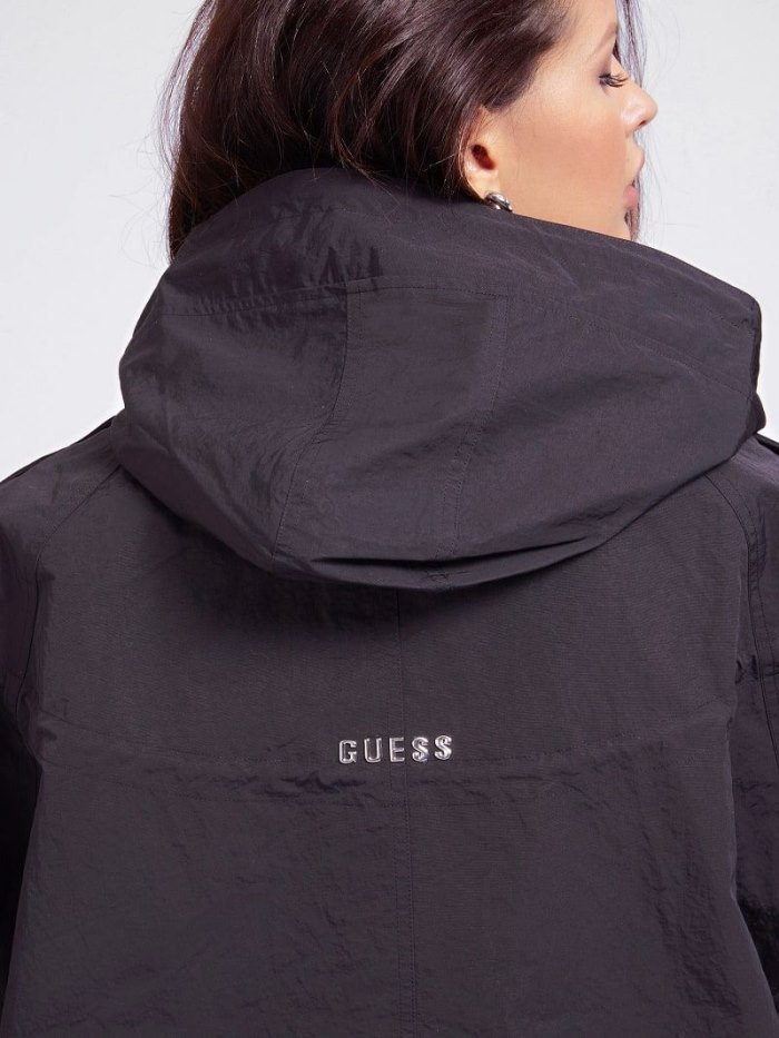 Parka Guess Cargo Pockets Mujer Negros | SE-913570