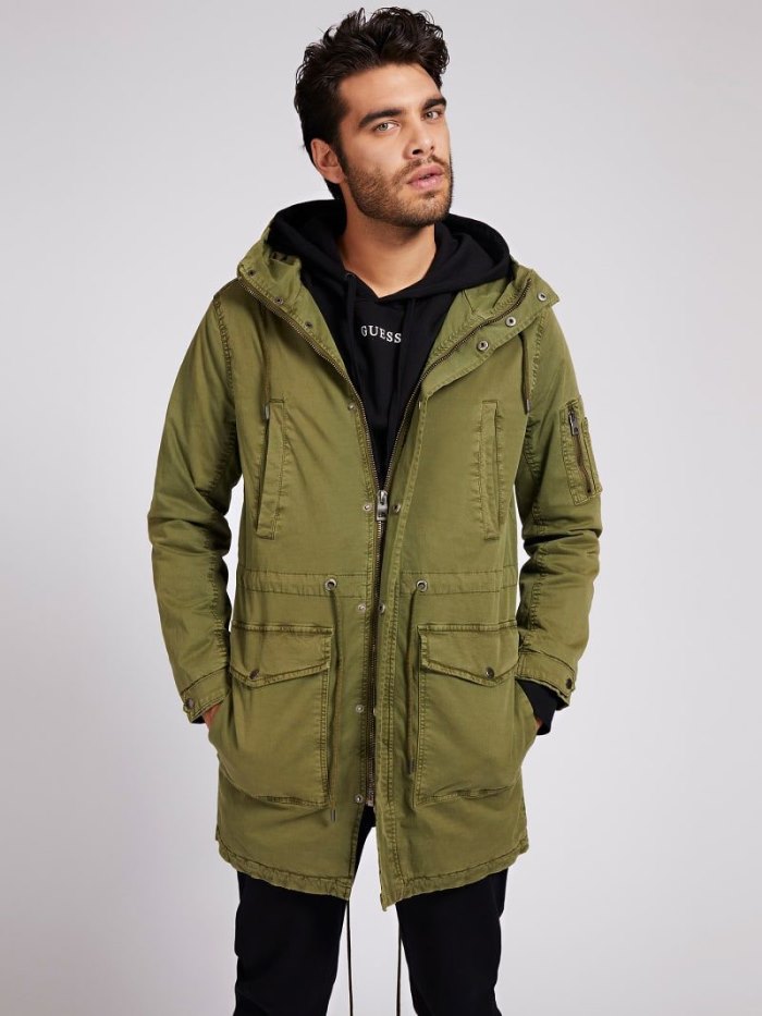 Parka Guess Cotton Hombre Verdes | SE-300981