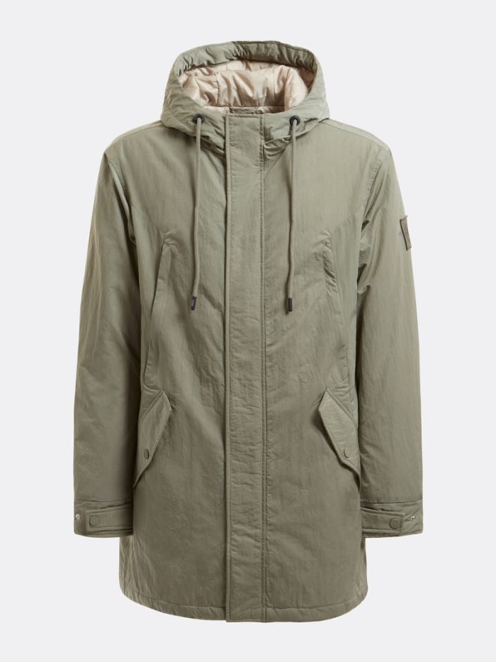 Parka Guess Front Pockets Hombre Verdes | SE-581149