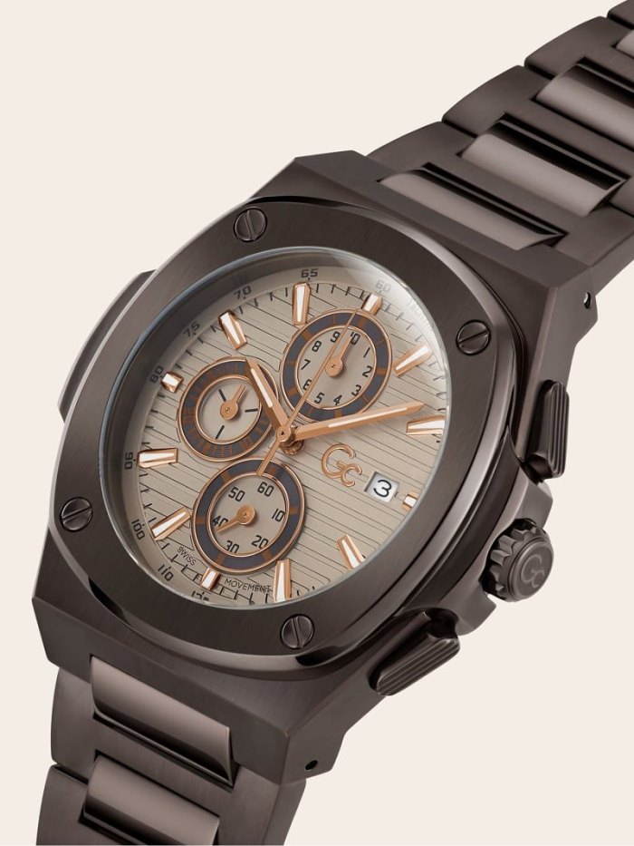 Relojes Guess GC Steel Chronograph Hombre Marrom | SE-063490