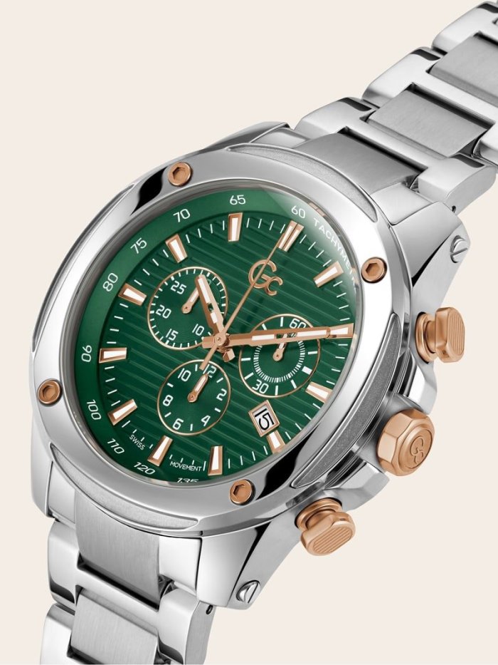 Relojes Guess GC Steel Chronograph Hombre Plateados Rosas Dorados | SE-191122