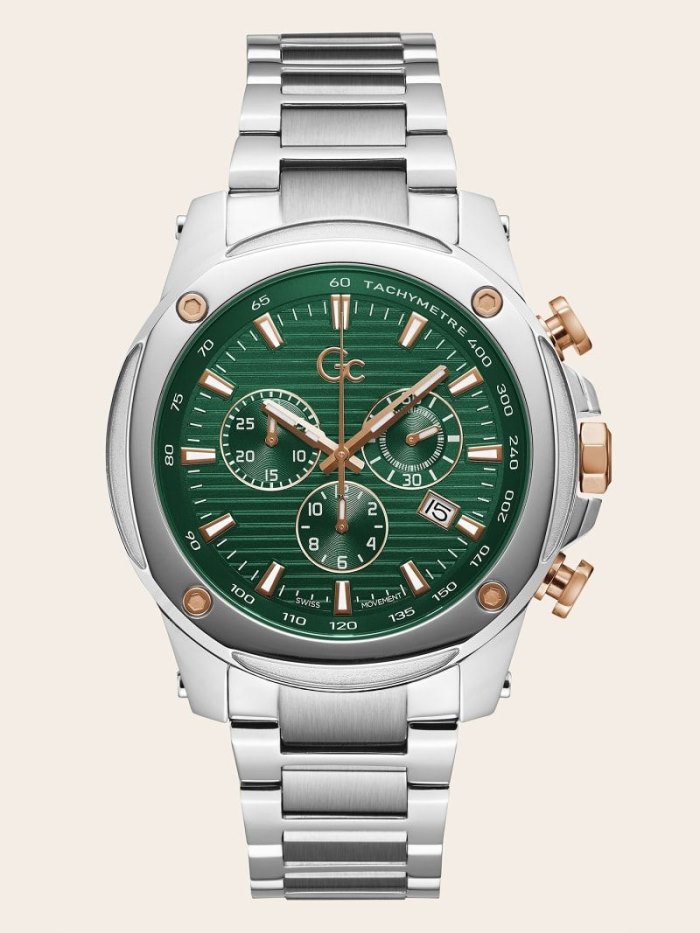 Relojes Guess GC Steel Chronograph Hombre Plateados Rosas Dorados | SE-191122