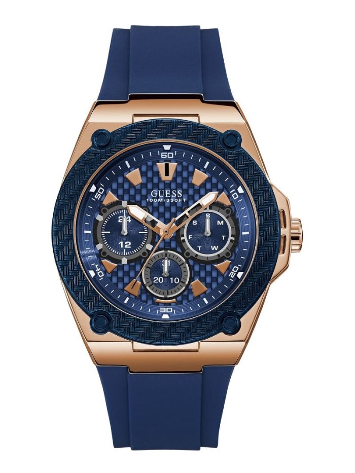 Relojes Guess Silicone Multi-function Hombre Azules | SE-841135