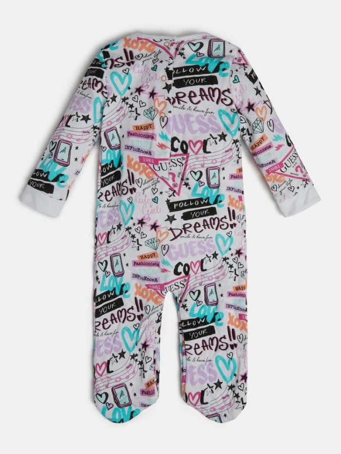 Rompers Guess All Over Zebra Print Niños Multicolor | SE-541290