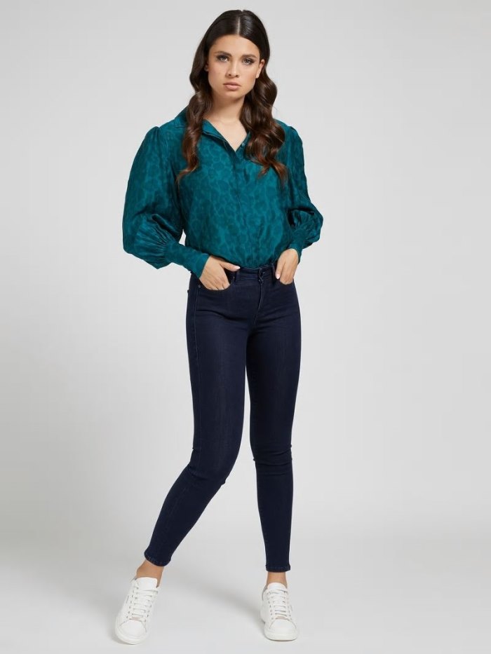 Ropa Guess Jegging Fit Mujer Azules | SE-709362