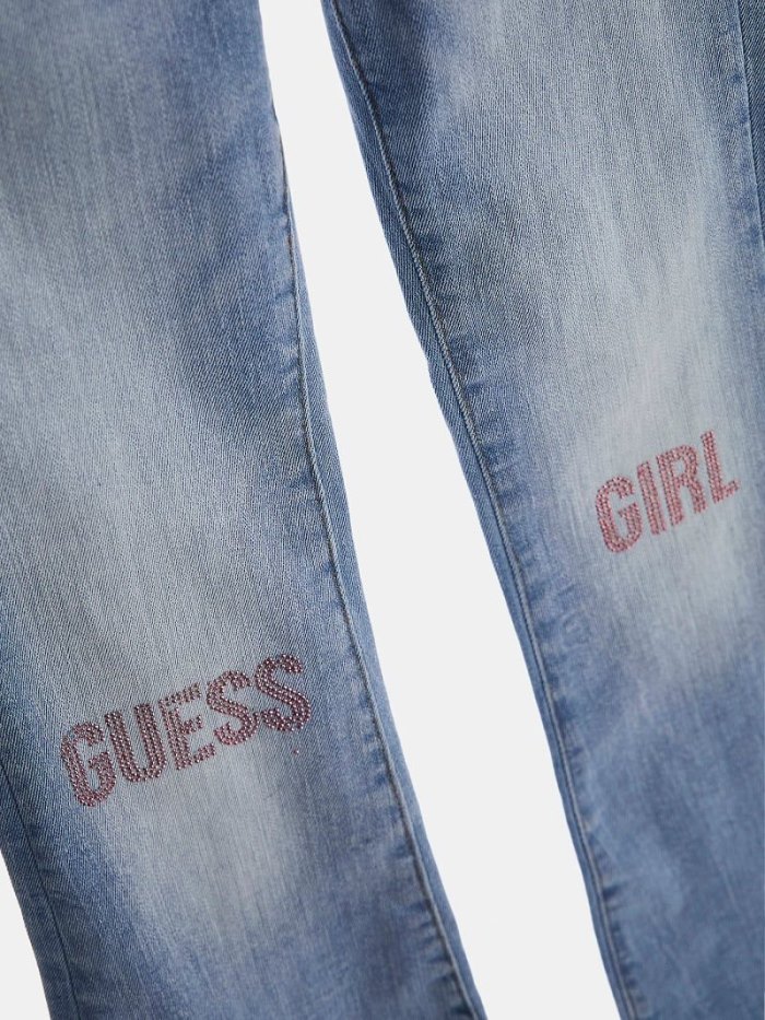 Ropa Guess Logo Flare Niños Azules Claro | SE-277165