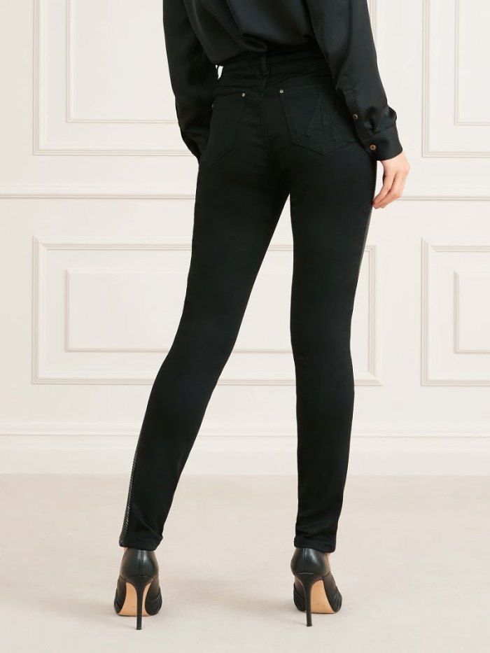 Ropa Guess Marciano Skinny Fit Mujer Negros | SE-088650