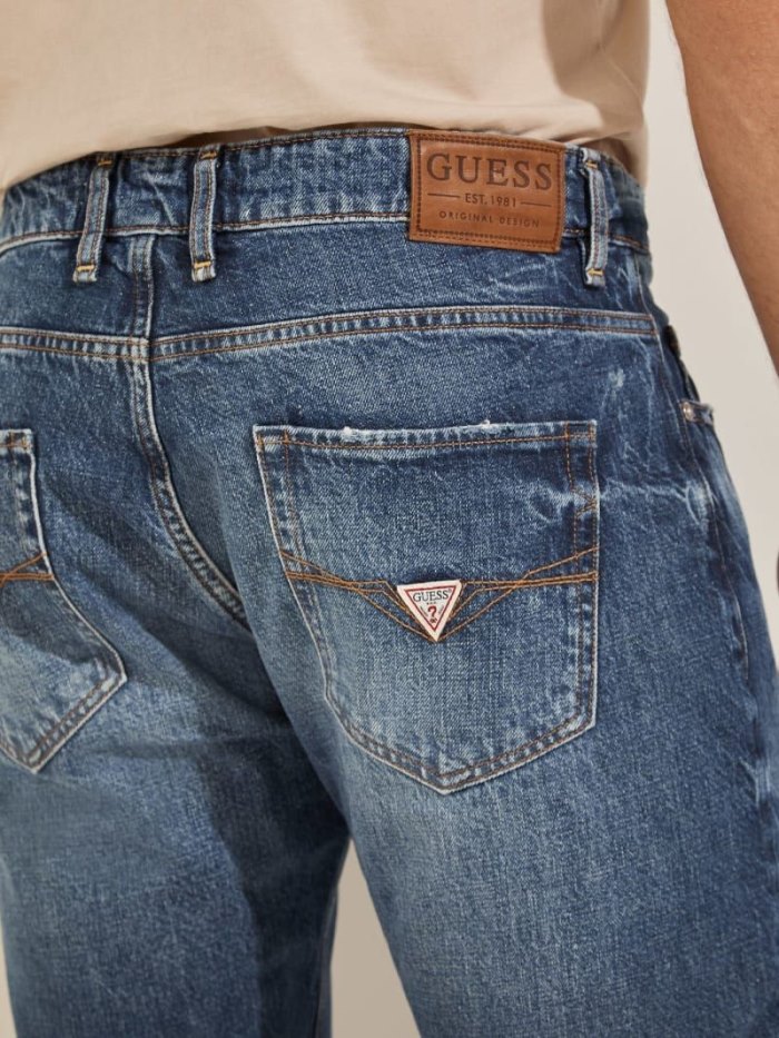 Ropa Guess Regular Fit Hombre Azules | SE-389727