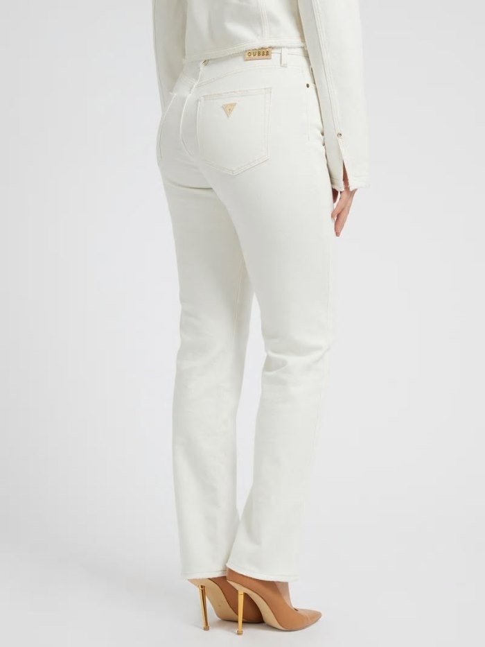 Ropa Guess Relaxed Fit Denim Pant Embroidery Mujer Blancos | SE-775972