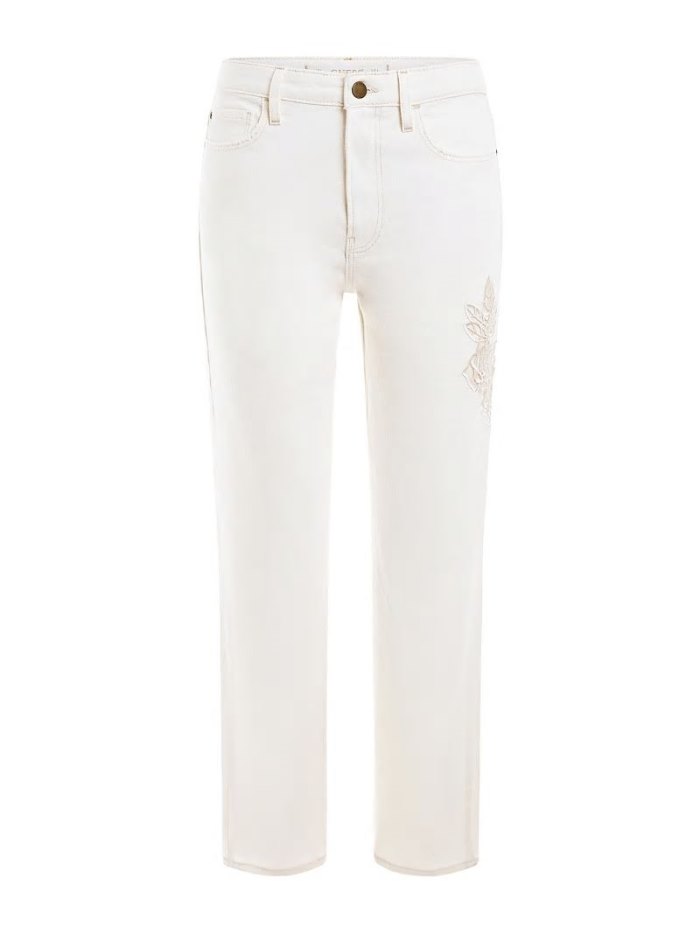 Ropa Guess Relaxed Fit Denim Pant Embroidery Mujer Blancos | SE-775972