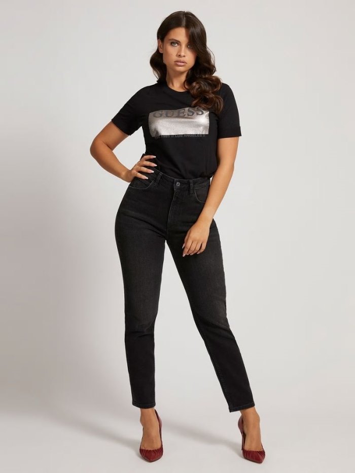 Ropa Guess Relaxed Fit Mujer Negros | SE-143123