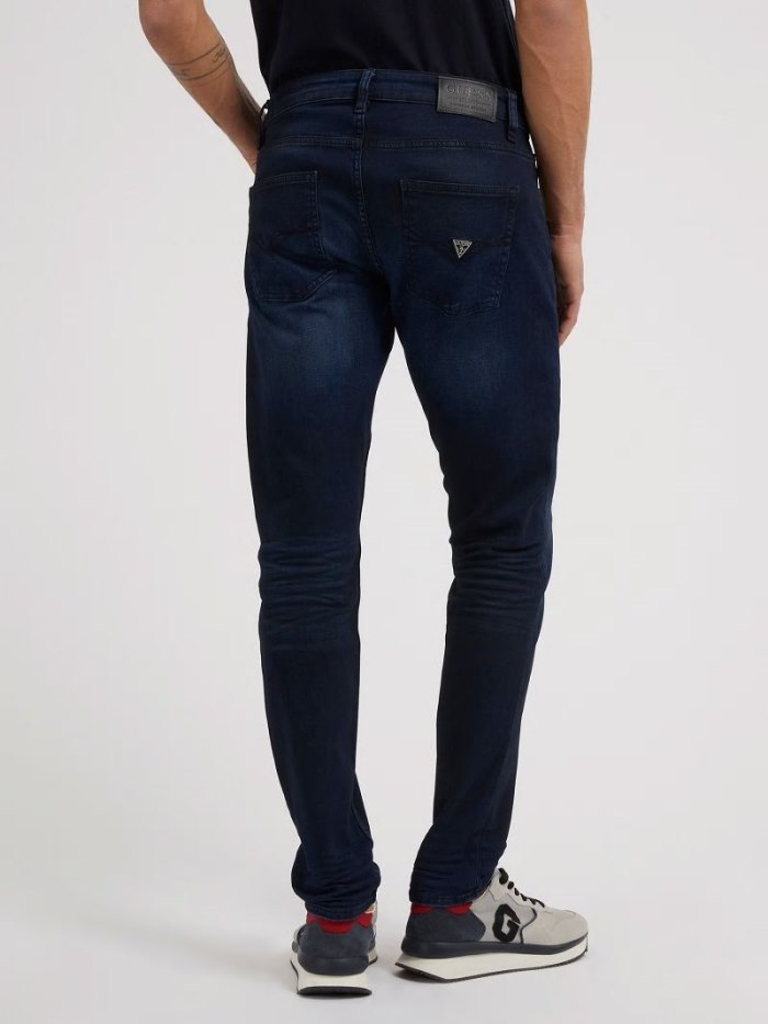 Ropa Guess Skinny Fit Hombre Azules Oscuro | SE-624705