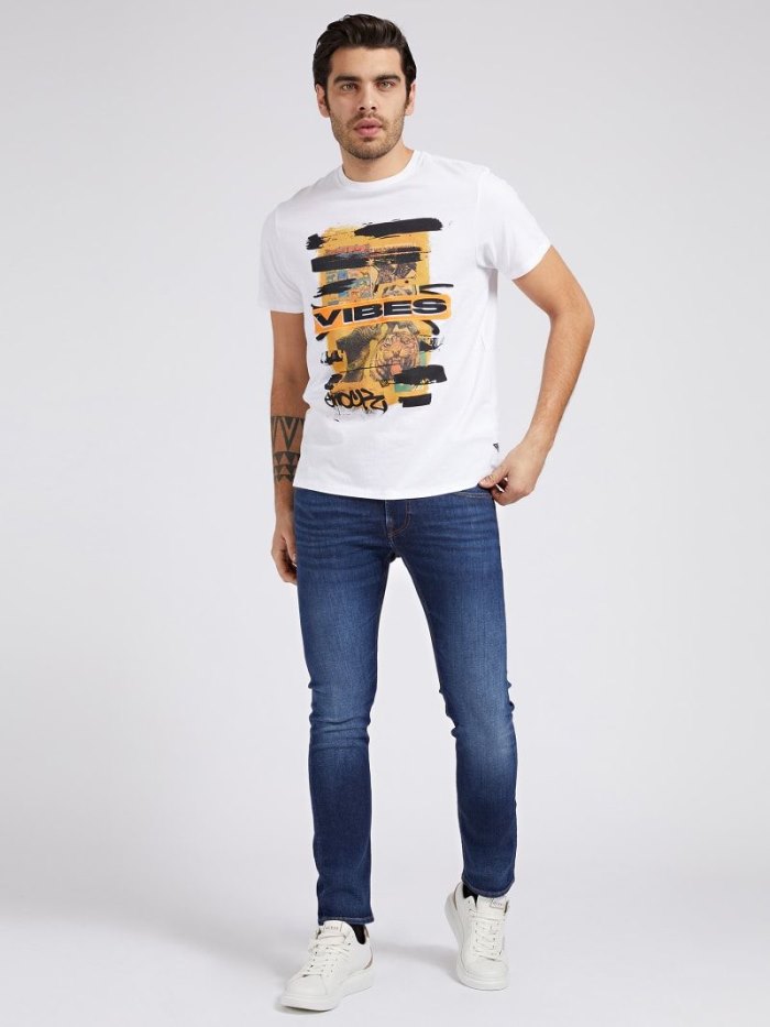 Ropa Guess Skinny Fit Hombre Azules | SE-047911