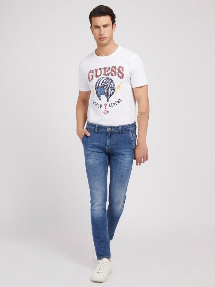 Ropa Guess Skinny Fit Hombre Azules | SE-033385