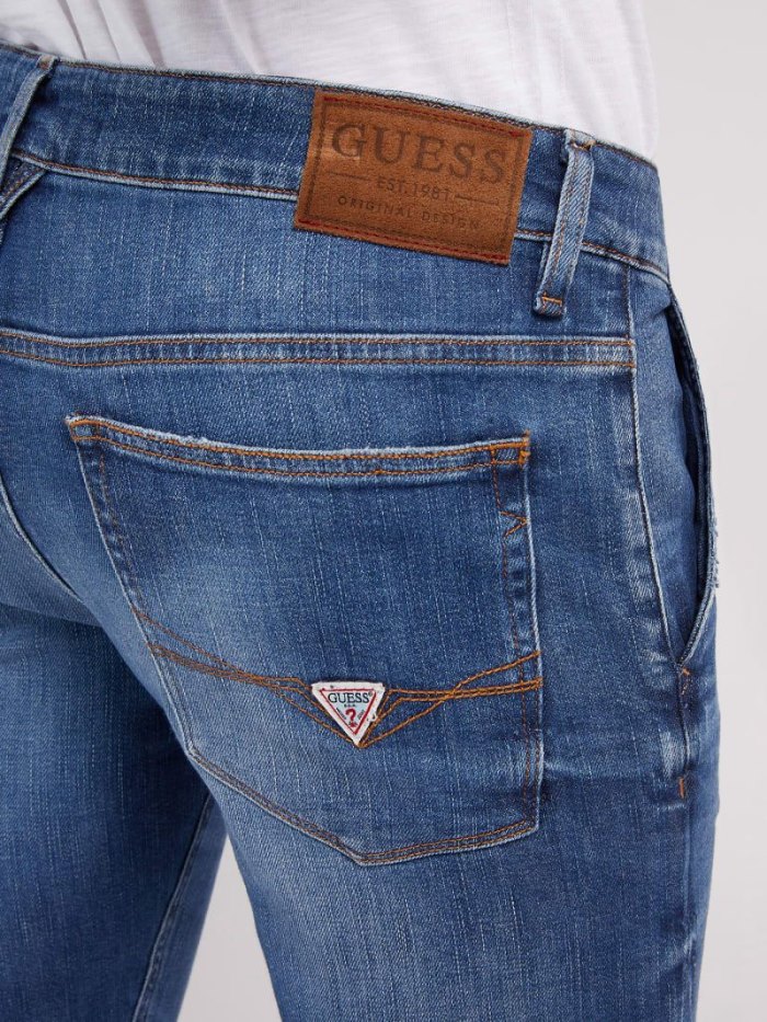 Ropa Guess Skinny Fit Hombre Azules | SE-033385