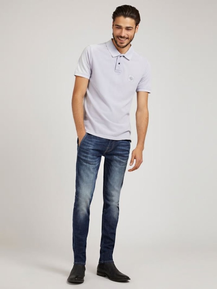 Ropa Guess Skinny Fit Hombre Azules | SE-142726