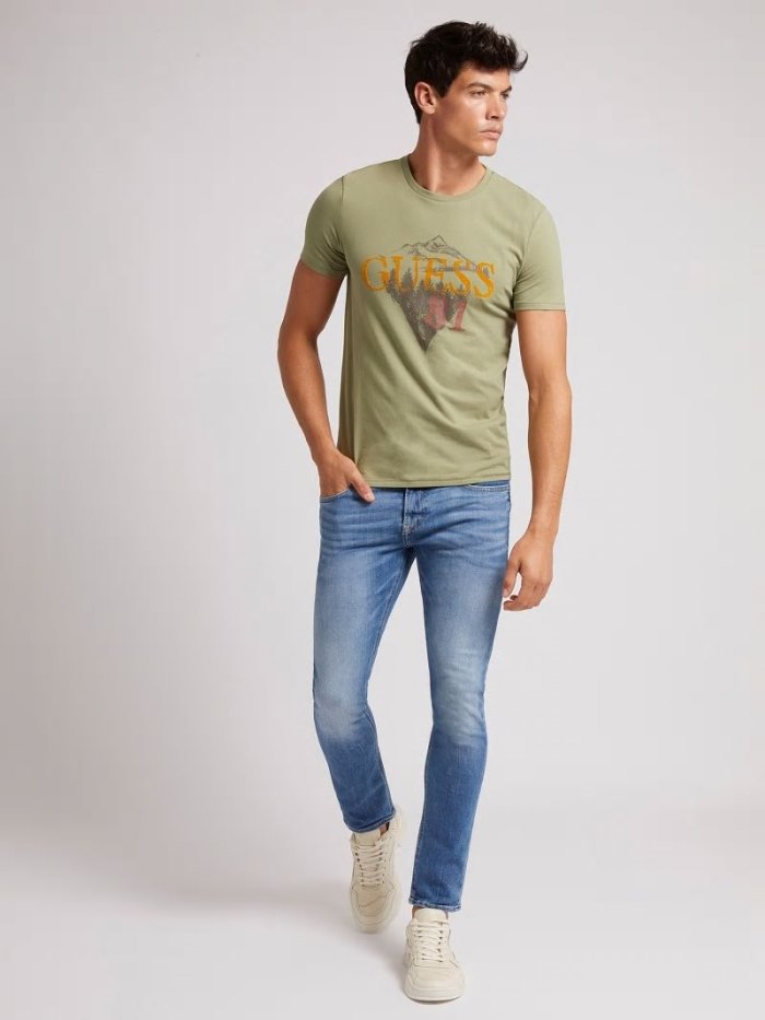 Ropa Guess Skinny Fit Hombre Azules | SE-258135