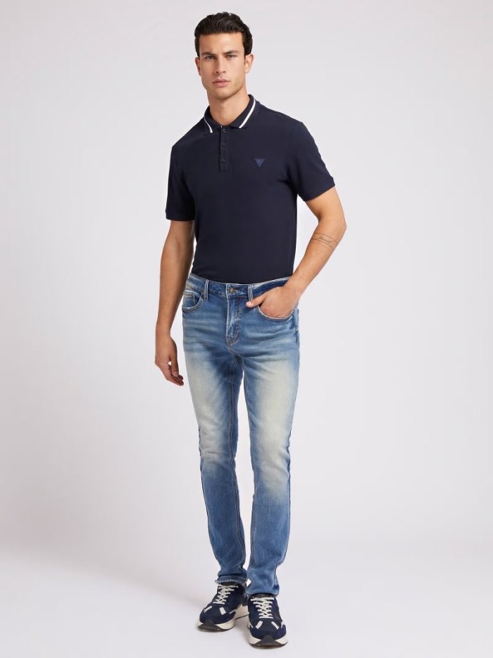 Ropa Guess Skinny Fit Hombre Azules | SE-258366