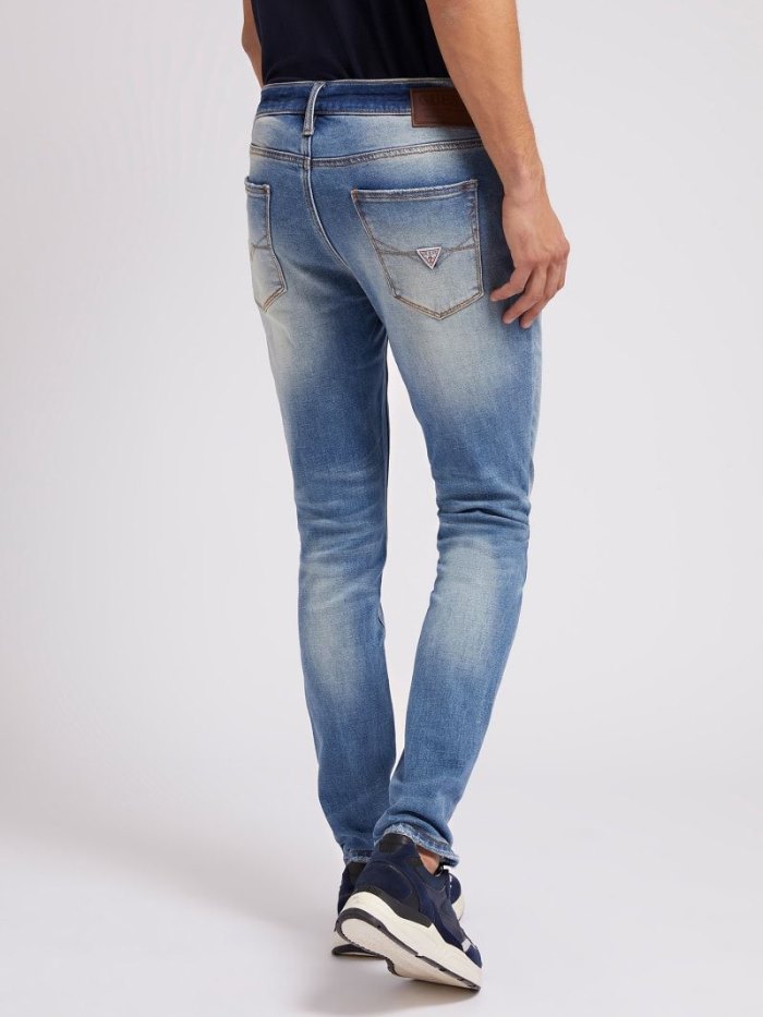 Ropa Guess Skinny Fit Hombre Azules | SE-258366