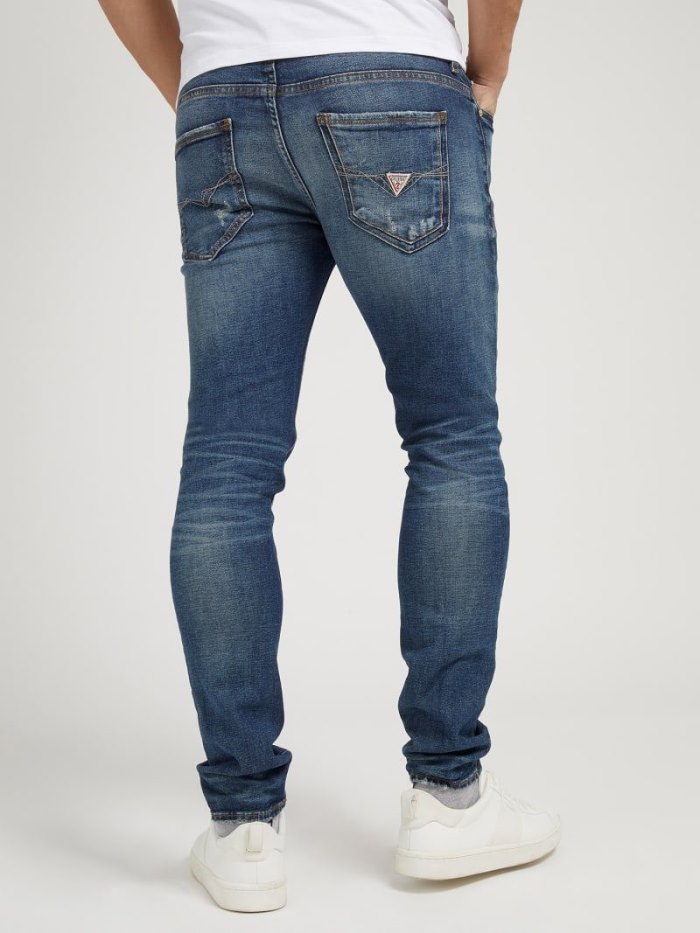 Ropa Guess Skinny Fit Hombre Azules | SE-301013