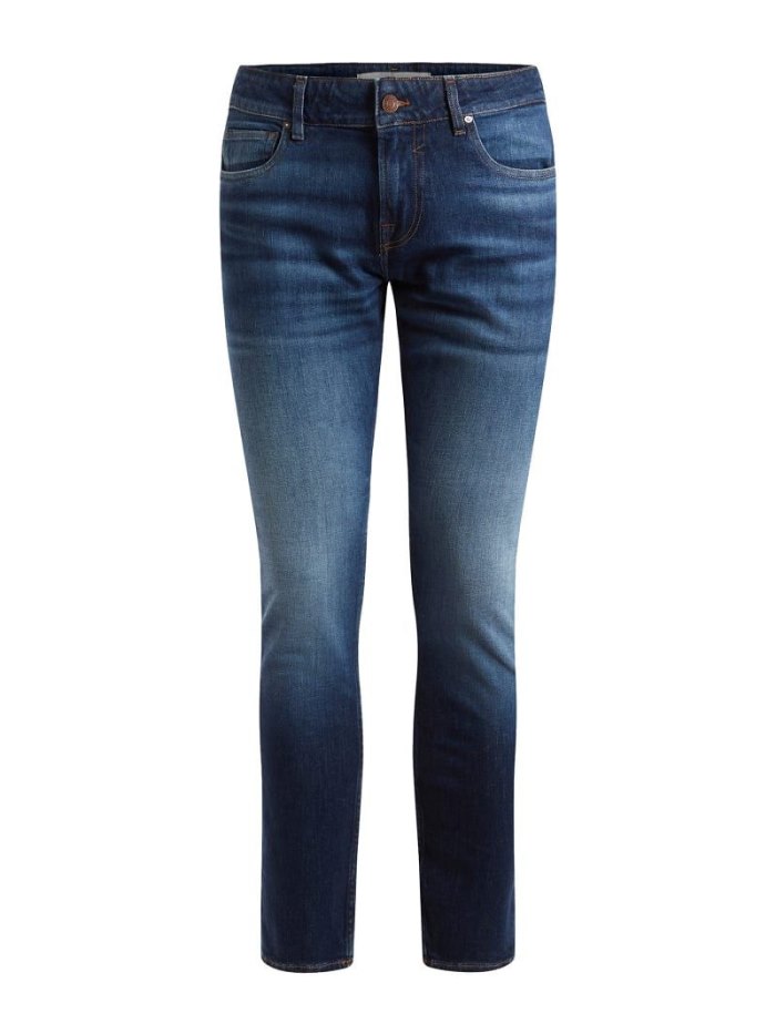 Ropa Guess Skinny Fit Hombre Azules | SE-485381