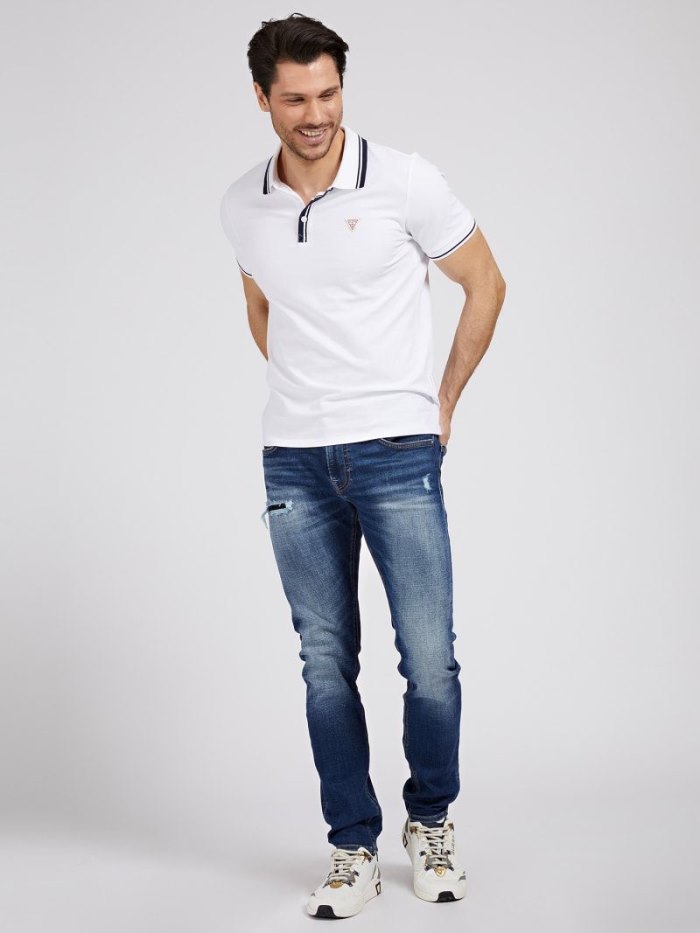 Ropa Guess Skinny Fit Hombre Azules | SE-597574