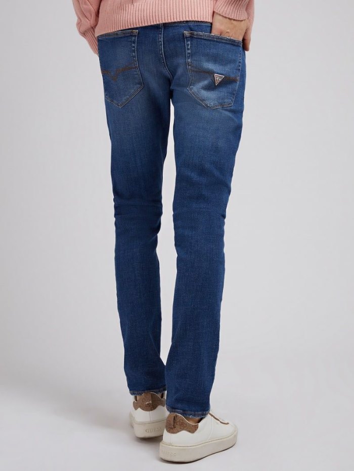 Ropa Guess Skinny Fit Hombre Azules | SE-660485