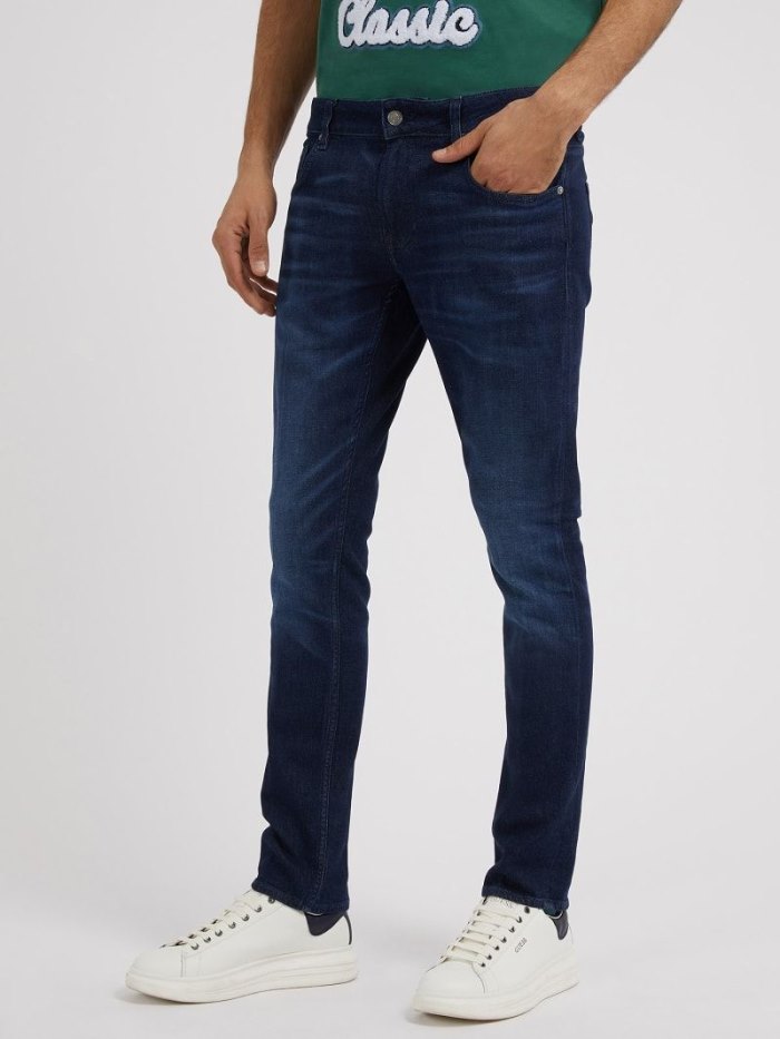 Ropa Guess Skinny Fit Hombre Azules | SE-680386