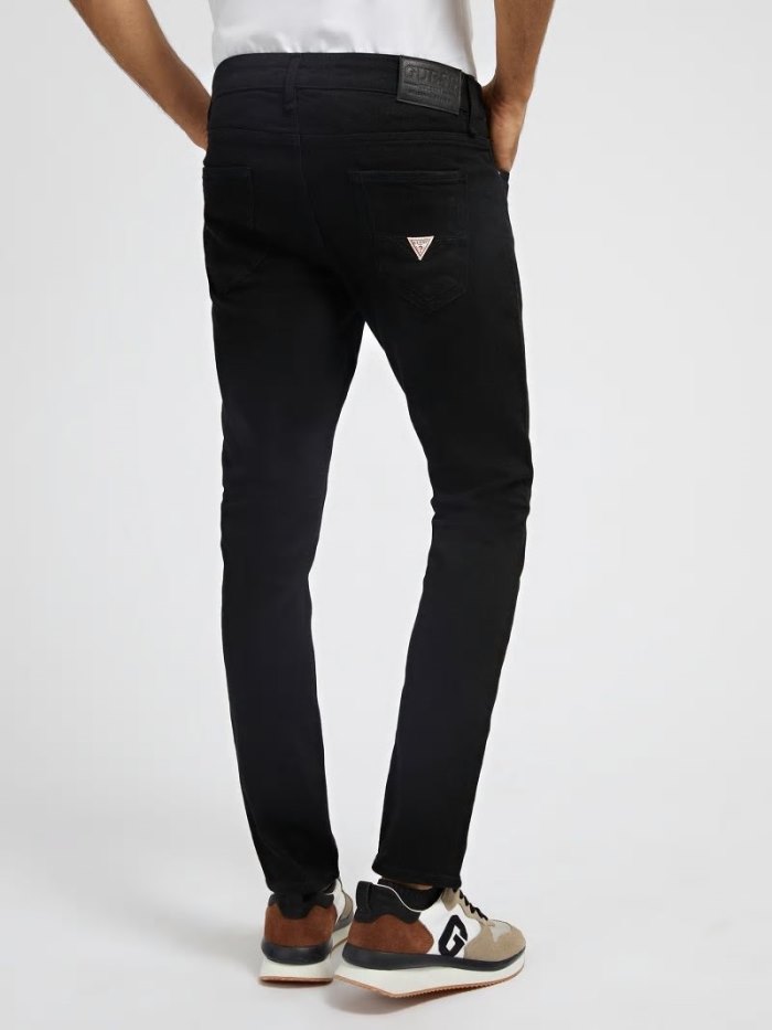 Ropa Guess Skinny Fit Hombre Negros | SE-661163