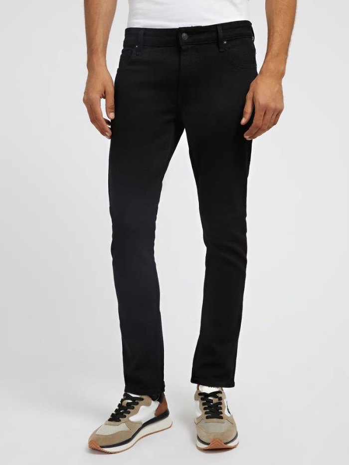 Ropa Guess Skinny Fit Hombre Negros | SE-661163