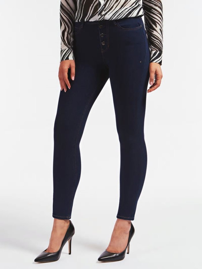 Ropa Guess Skinny Fit Mujer Azules | SE-275071