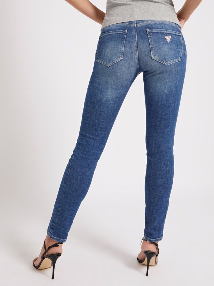 Ropa Guess Skinny Fit Mujer Azules | SE-466351