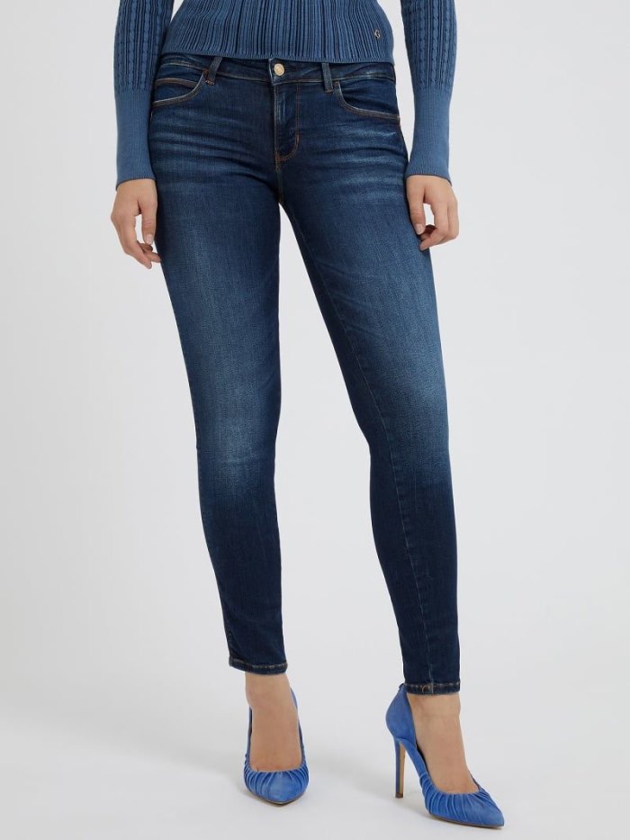 Ropa Guess Skinny Fit Mujer Azules | SE-489921