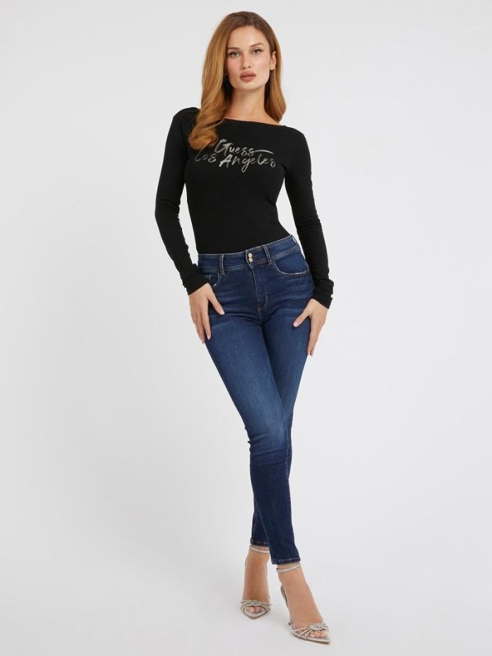 Ropa Guess Skinny Fit Mujer Azules | SE-599980