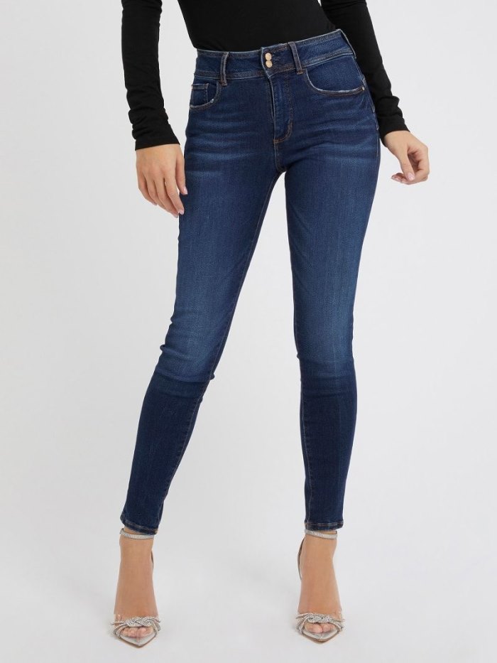 Ropa Guess Skinny Fit Mujer Azules | SE-599980