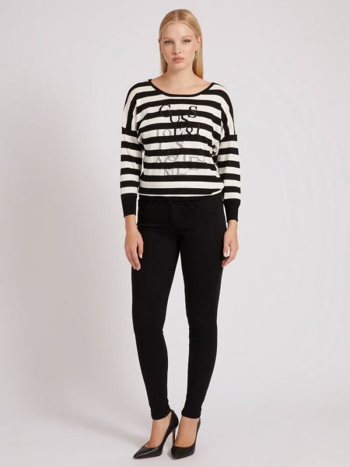 Ropa Guess Skinny Fit Mujer Negros | SE-773467