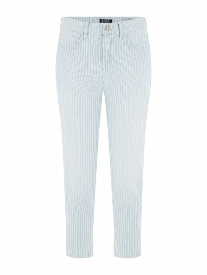 Ropa Guess Striped Skinny Fit Mujer Blancos | SE-618999