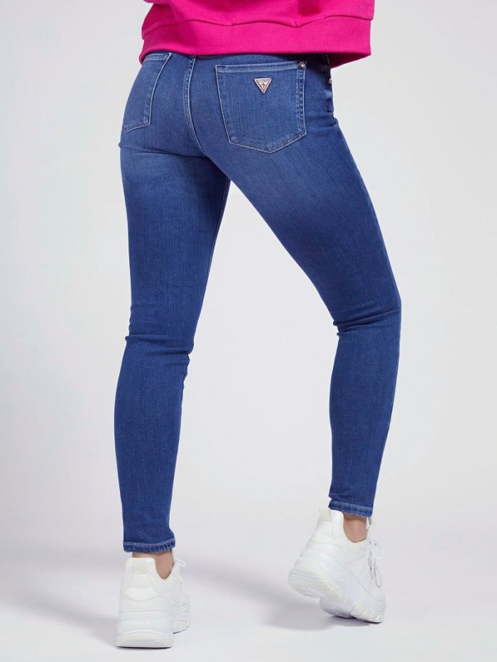 Ropa Guess Super Stretch Skinny Fit Mujer Azules | SE-016044