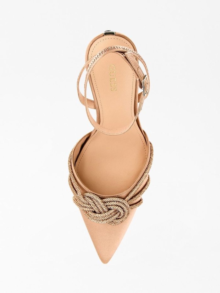 Sandalias Guess Syena Satin Mujer Rosas Claro | SE-785592