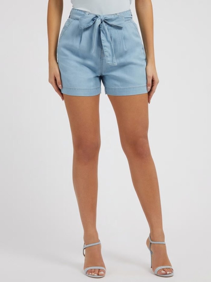 Short Guess Belted Mujer Azules Claro | SE-917541