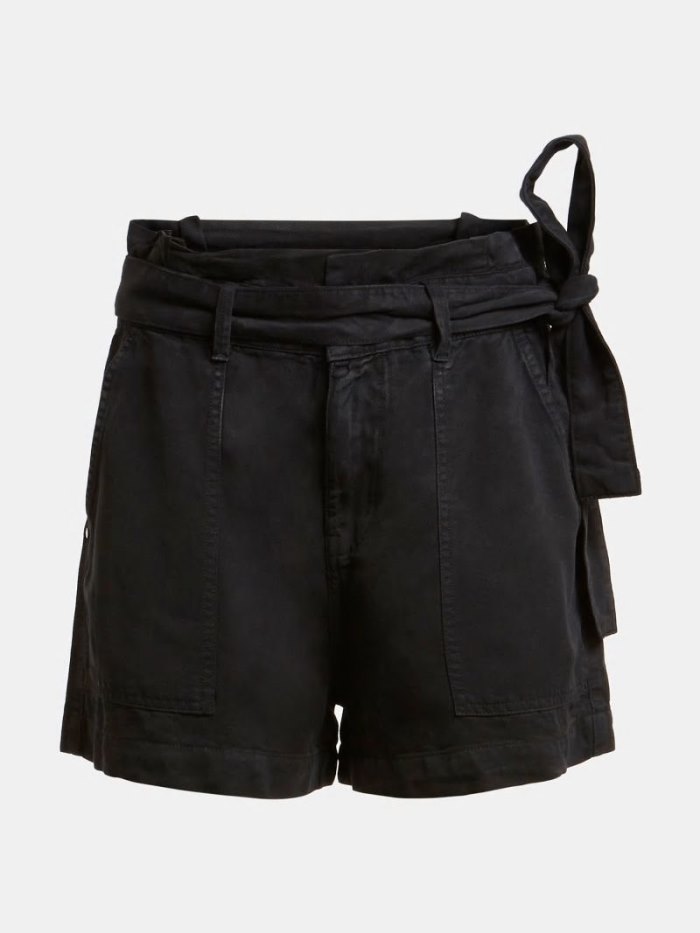 Short Guess Belted Relaxed Fit Mujer Negros | SE-330211