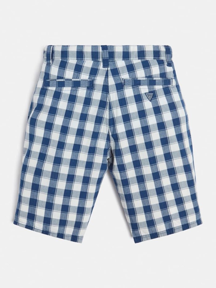 Short Guess Gingham Checked Niños Azules | SE-766453