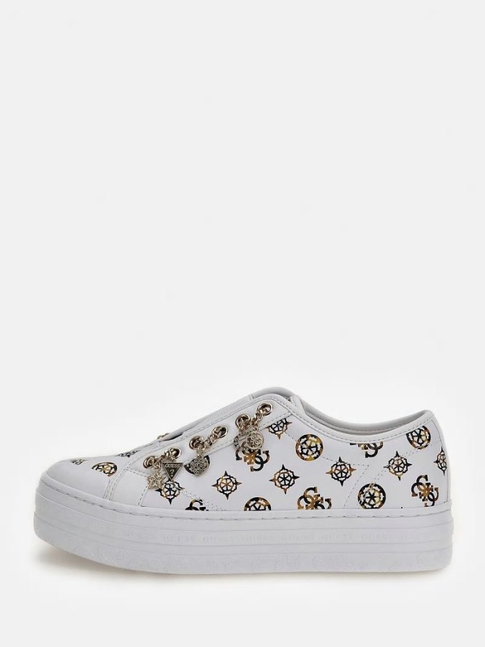 Slip On Guess Betrix 4g Peony Logo Mujer Blancos | SE-468740