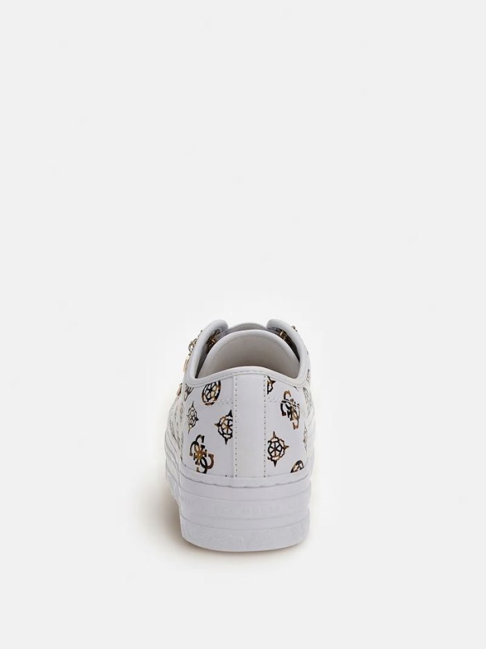 Slip On Guess Betrix 4g Peony Logo Mujer Blancos | SE-468740