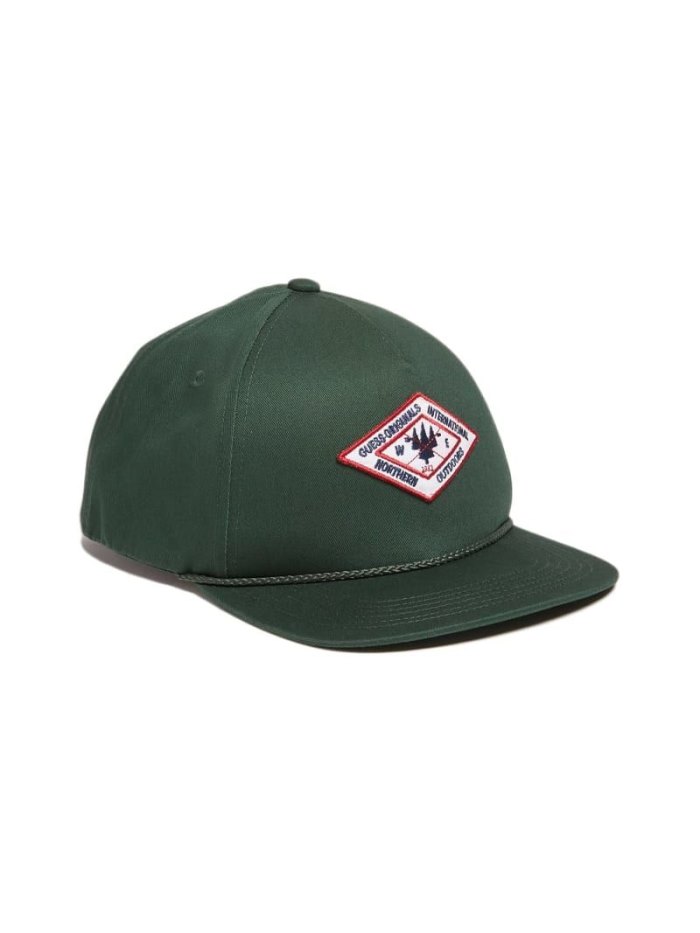 Sombreros Guess Front Patch Baseball Hombre Verdes | SE-212530