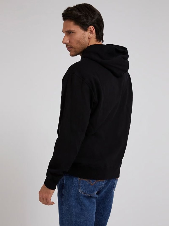 Sudadera con Capucha Guess Hoodie Hombre Negros | SE-140807