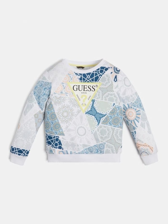 Sudaderas Guess All Over Print Niños Grises | SE-295413