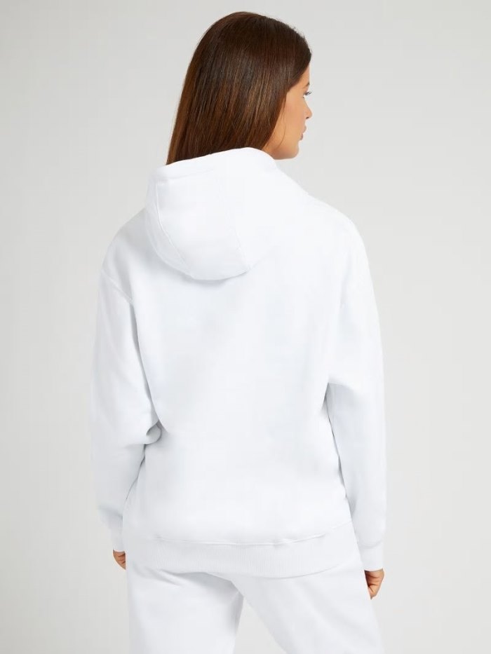 Sudaderas Guess Front Logo Mujer Blancos | SE-462431