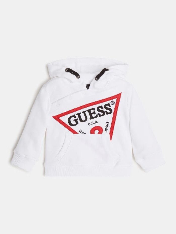 Sudaderas Guess Front Logo Niños Blancos | SE-633326