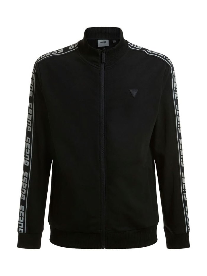 Sudaderas Guess Full Zip Hombre Negros | SE-923583